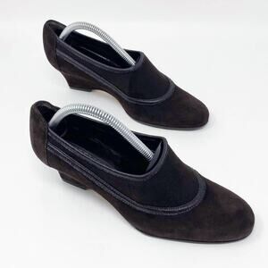 PREVATA Vintage Suede Wedge Heels